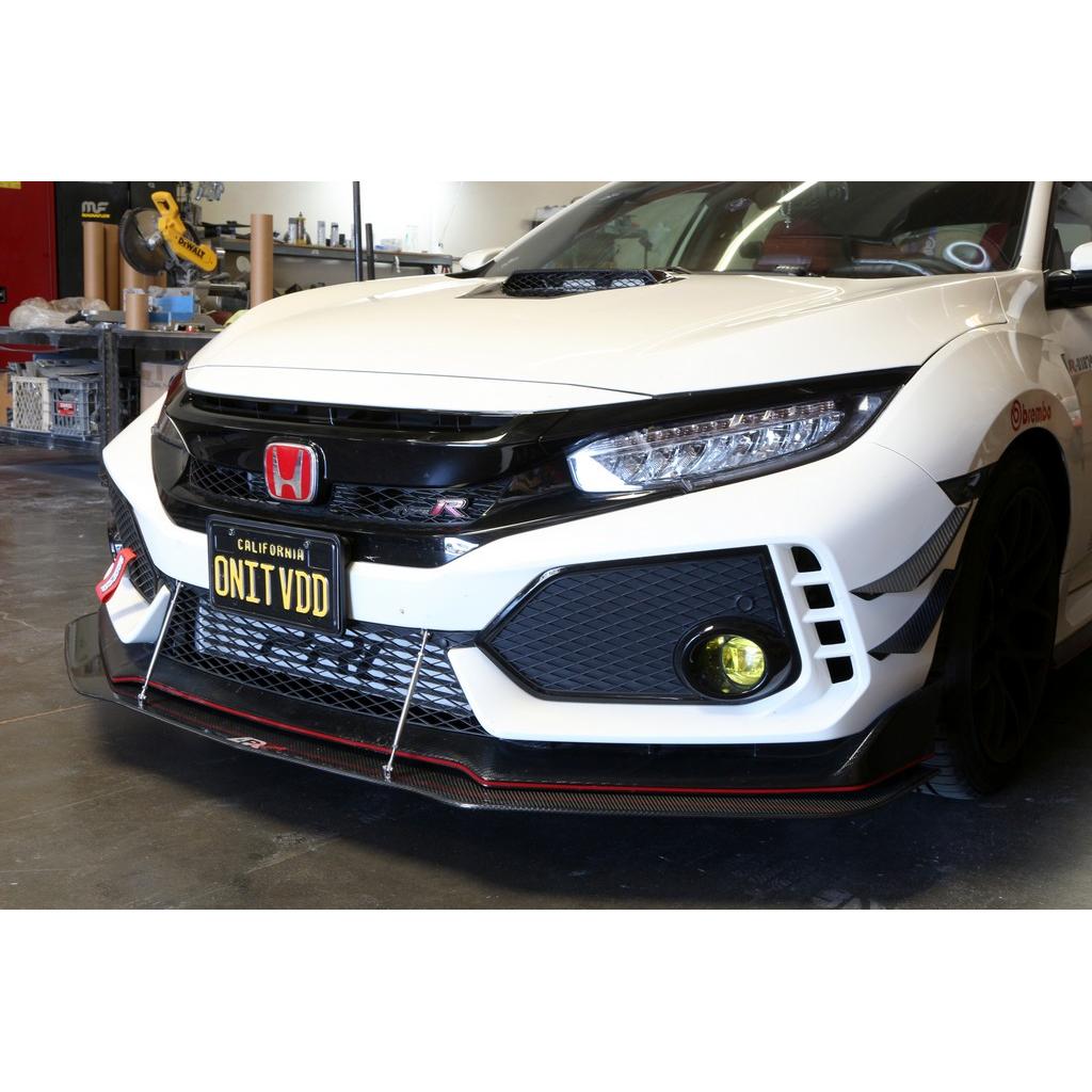 Honda FK8 Civic Type R Front Bumper Canards 2017 - 2021                      Honda FK8 Civic Type R Front Bumper Canards 2017 - 2021
