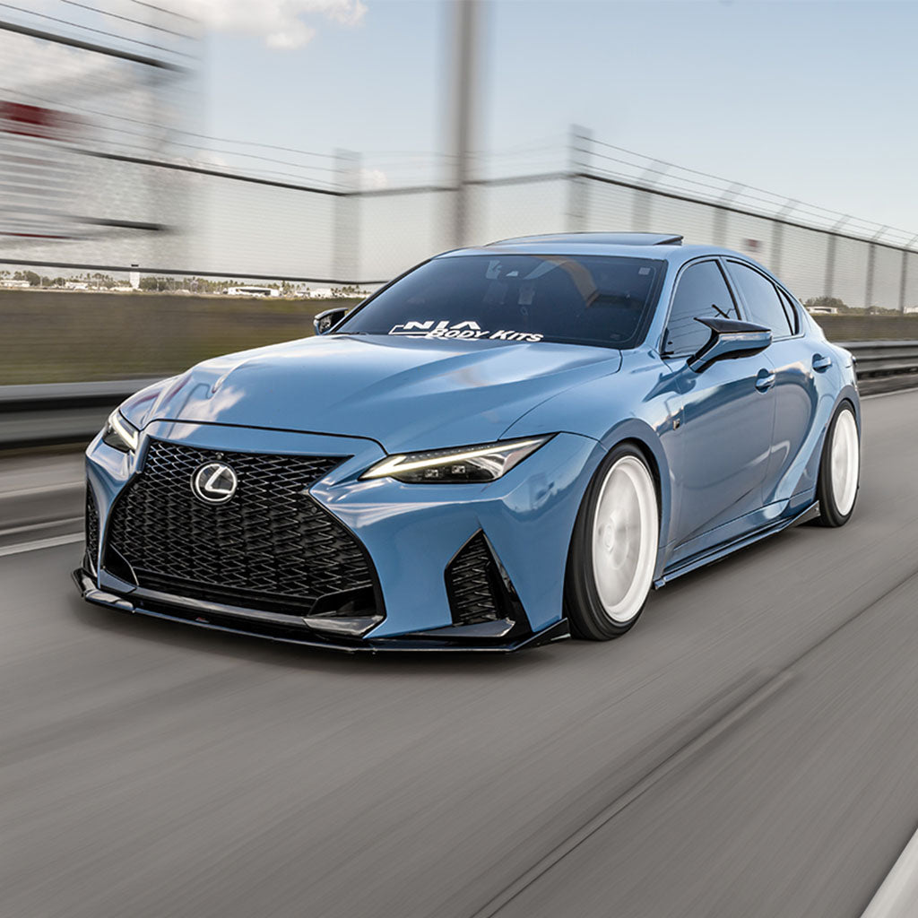 Lexus IS 500 NIA Front Lip Splitter Bodykit 2022-2025 in ABS or Carbon Fiber