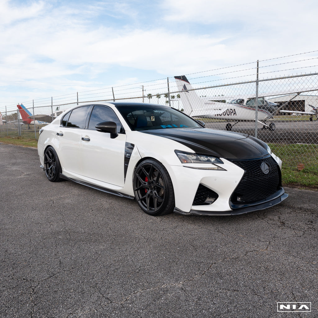 Lexus GS-F  NIA Side Skirts 2016-2020 in ABS or Carbon Fiber