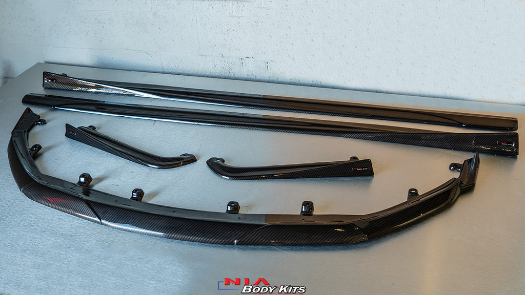 Lexus GS-F NIA Lexus GS Base Model, F-Sport NIA Full lip Body Kit 5pcs (Front Splitter, Side Skirt Rockers, Rear apron spats)  2016-2020in ABS or Carbon Fiber