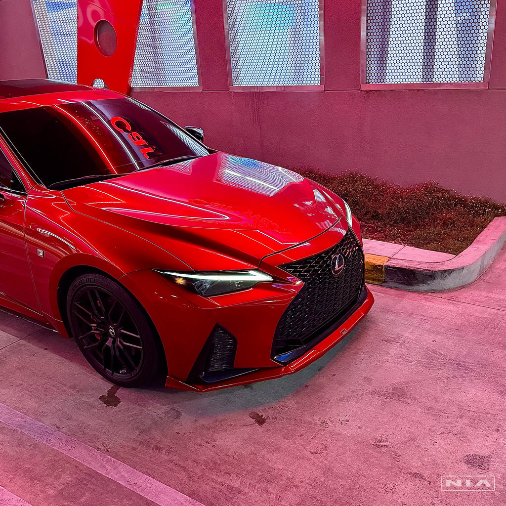 Lexus IS F-Sport NIA front splitter lip bodykit 2021-2025 in ABS or Carbon Fiber