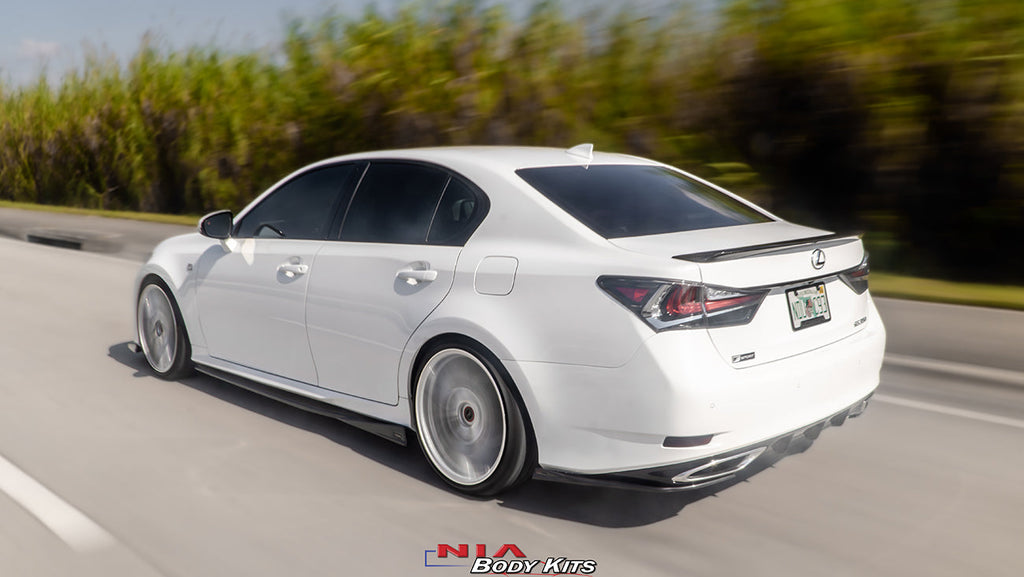 Lexus GS Base Model, F-Sport NIA rear lip spats bodykit 2012-2020 in ABS