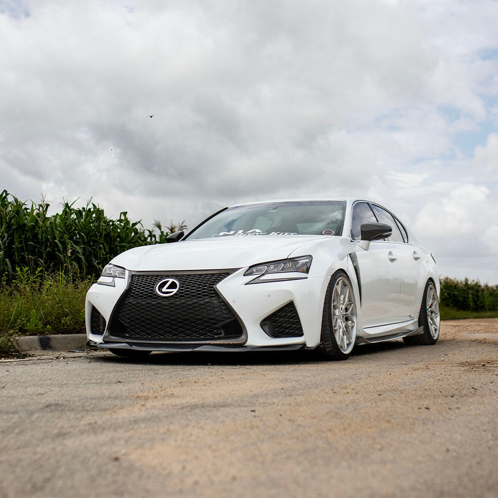 Lexus GS-F NIA Lexus GS Base Model, F-Sport NIA Full lip Body Kit 5pcs (Front Splitter, Side Skirt Rockers, Rear apron spats)  2016-2020in ABS or Carbon Fiber