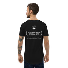 Load image into Gallery viewer, Men's Curved Hem T-Shirt Large special ops logo ( dark base colors)
