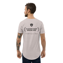 Load image into Gallery viewer, Men's Curved Hem T-Shirt Large special ops logo ( light base colors)