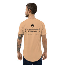 Load image into Gallery viewer, Men's Curved Hem T-Shirt Large special ops logo ( light base colors)