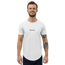 Load image into Gallery viewer, Men's Curved Hem T-Shirt White logo (Valvetronic)