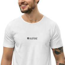 Load image into Gallery viewer, Men's Curved Hem T-Shirt White logo (Valvetronic)