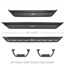 Load image into Gallery viewer, Go Rhino Dominator Extreme D6 SideSteps - Tex Blk - 4in Drop Down Steps (Pair)
