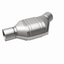 Load image into Gallery viewer, MagnaFlow Universal Catalytic Converter 2.25in Inlet/Outlet Angled Offset/Center Calif OBDII