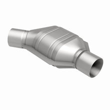 Load image into Gallery viewer, MagnaFlow Universal Catalytic Converter 2.25in Inlet/Outlet Angled Offset/Center Calif OBDII