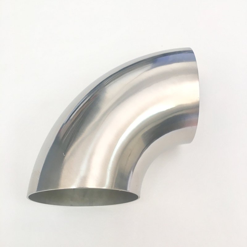 Ticon Industries 4.0in Diameter 90 .9D/3.5in CLR 1.5mm /.059in Wall Thickness Titanium Elbow