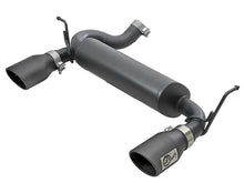 Load image into Gallery viewer, aFe Rebel Series 2.5in 409 SS Axle-Back Exhaust w/ Black Tips 2007+ Jeep Wrangler (JK) V6 3.6L/3.8L