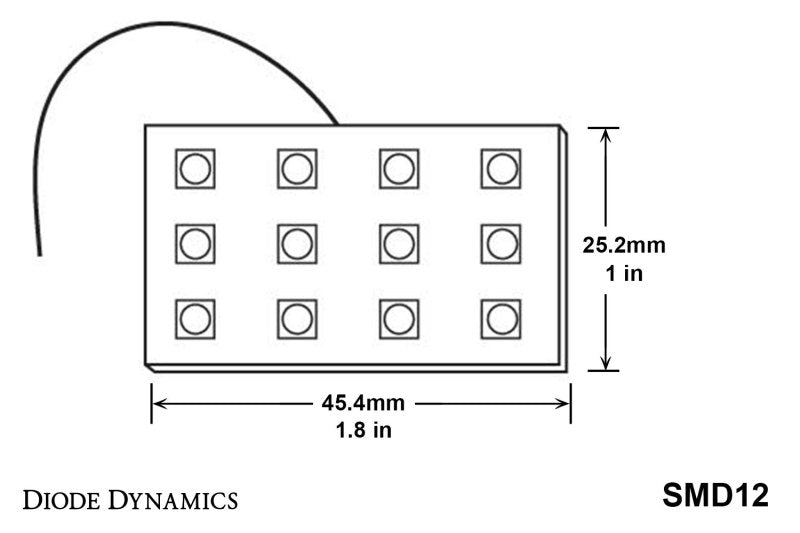 Diode Dynamics LED Board SMD12 - Cool - White (Pair)