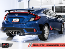 Load image into Gallery viewer, AWE Tuning 2016+ Honda Civic Si Touring Edition Exhaust w/Front Pipe &amp; Triple Chrome Silver Tips