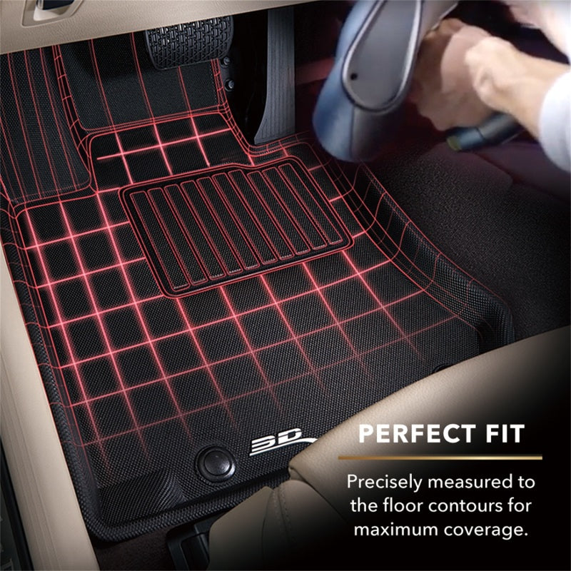 3D MAXpider 2013-2018 Ford C-Max/Escape Kagu 2nd Row Floormats - Black