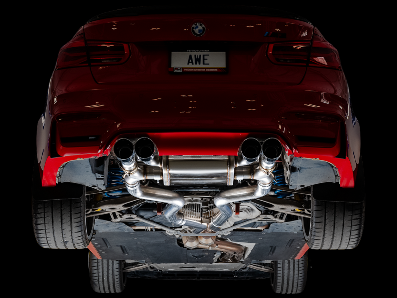 AWE Tuning BMW F8X M3/M4 Track Edition Cat-Back Exhaust - Diamond Black Tips