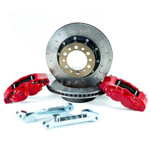 Load image into Gallery viewer, Alcon 2007+ Jeep JK w/ 6x5.5in Hub 357x32mm Rotor 4-Piston Red Calipers Front Brake Upgrade Kit