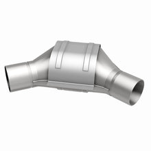 Load image into Gallery viewer, MagnaFlow Universal Catalytic Converter 2.25inch Angled Inlet/Outlet
