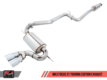Load image into Gallery viewer, AWE Tuning Ford Focus ST Touring Edition Cat-Back Exhaust - Resonated - Diamond Black Tips