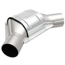 Load image into Gallery viewer, MagnaFlow Universal Catalytic Converter 2.25inch Angled Inlet/Outlet