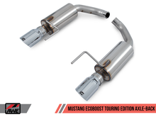 Load image into Gallery viewer, AWE Tuning S550 Mustang EcoBoost Axle-Back Exhaust - Touring Edition (Diamond Black Tips)