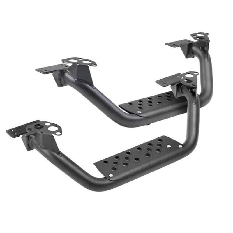 Go Rhino Dominator Extreme D6 SideSteps - Tex Blk - 4in Drop Down Steps (Pair)