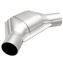 Load image into Gallery viewer, MagnaFlow Universal Catalytic Converter 2.00in Angled In/Out Frnt CA