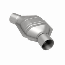 Load image into Gallery viewer, MagnaFlow Universal Catalytic Converter 2.25in Inlet/Outlet Angled Offset/Center Calif OBDII