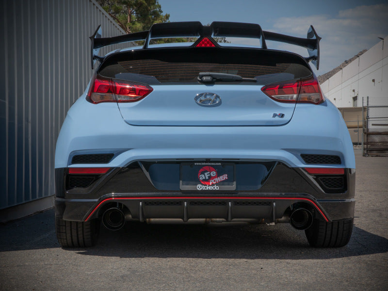 aFe 21-22 Hyundai Veloster N L4-2.0L Takeda 3in 304 SS Axle-Back Exhaust System w/ Black Tip