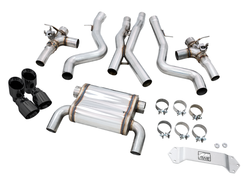 AWE Tuning BMW F8X M3/M4 Track Edition Cat-Back Exhaust - Diamond Black Tips