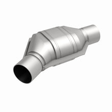 Load image into Gallery viewer, MagnaFlow Universal Catalytic Converter 2.25in Inlet/Outlet Angled Offset/Center Calif OBDII