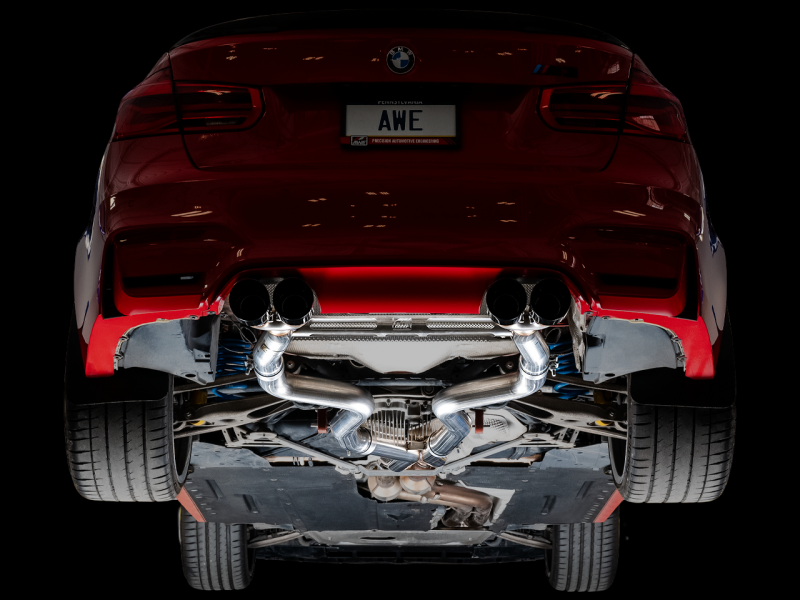 AWE Tuning BMW F8X M3/M4 Track Edition Cat-Back Exhaust - Diamond Black Tips