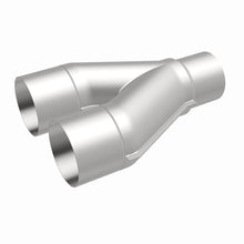 Load image into Gallery viewer, MagnaFlow Universal Trans Y-Pipe All SS 4inch (Dual) 3.5inch (Single) x 13inch (Overall)