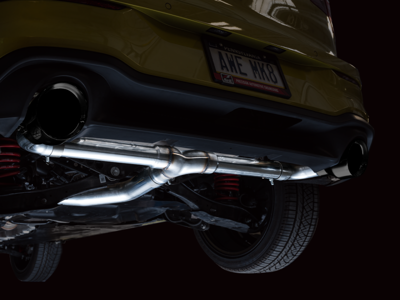 AWE Tuning 2022 VW GTI MK8 Touring Edition Exhaust - Diamond Black Tips