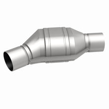 Load image into Gallery viewer, MagnaFlow Universal Catalytic Converter 2.25in Inlet/Outlet Angled Offset/Center Calif OBDII