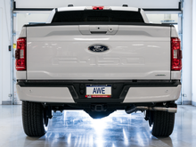 Load image into Gallery viewer, AWE Tuning 0FG 21+ Ford F150 Dual Side Exit Cat-Back Exhaust- 4.5in Chrome Silver Tips