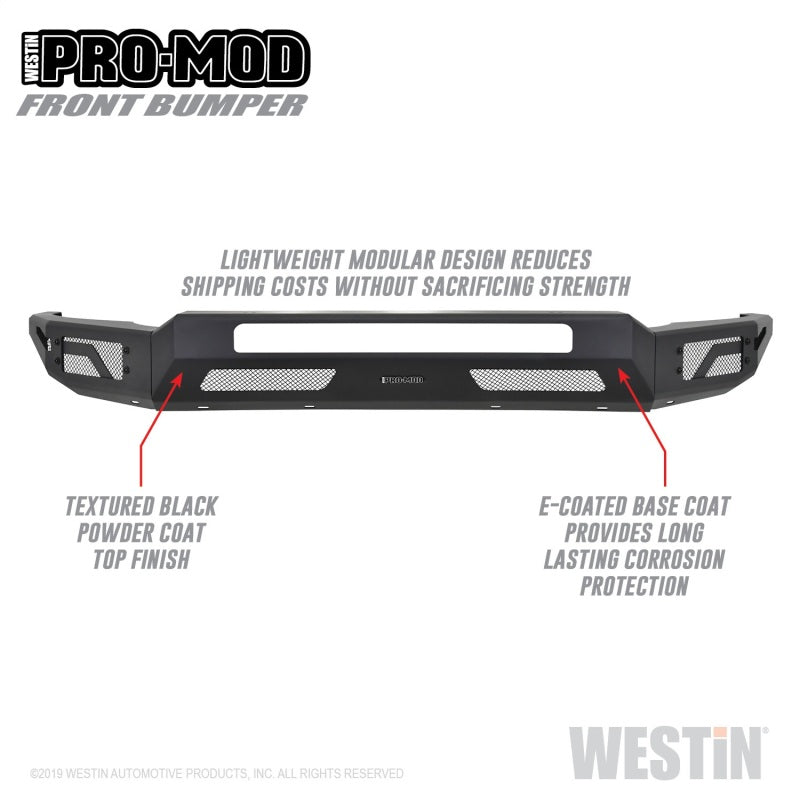 Westin 2011-2016 Ford F-250/350/450/550 Super Duty Pro-Mod Front Bumper - Textured Black