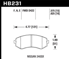 Load image into Gallery viewer, Hawk 89-93 240SX LE &amp; SE (non-ABS) &amp; Base / 94-96 240SX SE &amp; Base HPS Street Front Brake Pads