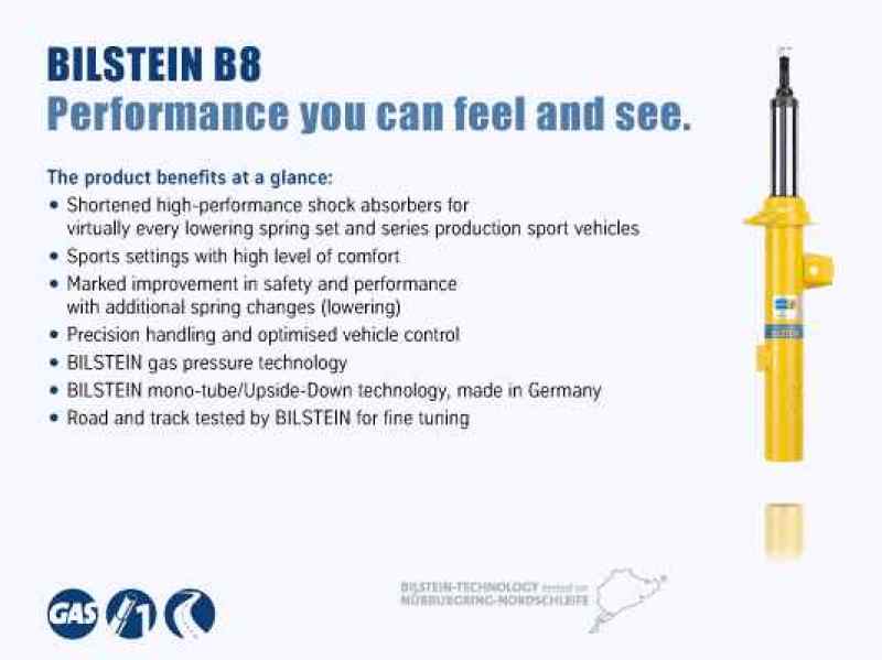 Bilstein B8 2015+ Mercedes Benz C300 4Matic W205 Rear Monotube Shock Absorber