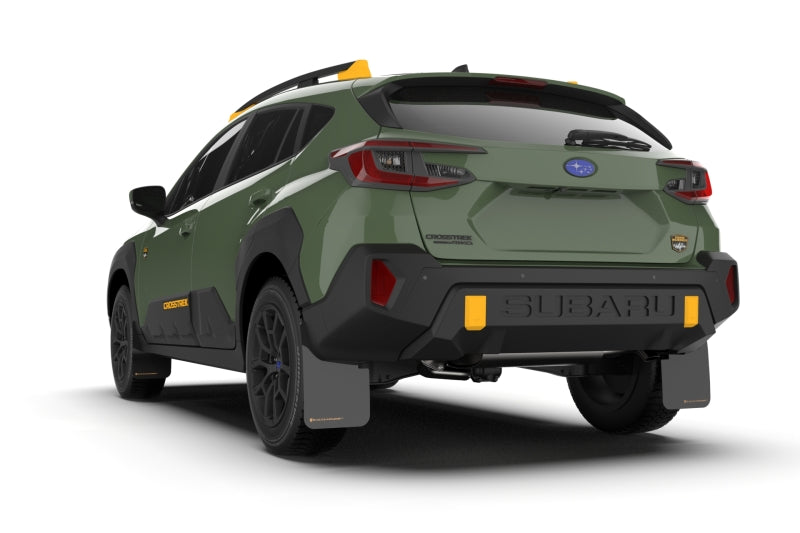 Rally Armor 24-26 Subaru Crosstrek (Wilderness Only) Black UR Mud Flap W/Grey Logo-No Drilling Req