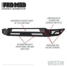 Load image into Gallery viewer, Westin 2019 Dodge Ram 1500 ( Excludes 1500 Classic &amp; Rebel Models ) Pro-Mod Front Bumper - Text. Blk