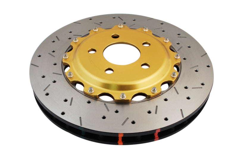 DBA 03-06 Subaru Legacy GT Wagon Front Drilled & Slotted 5000 Series 2 Piece Rotor w/ Gold Hat