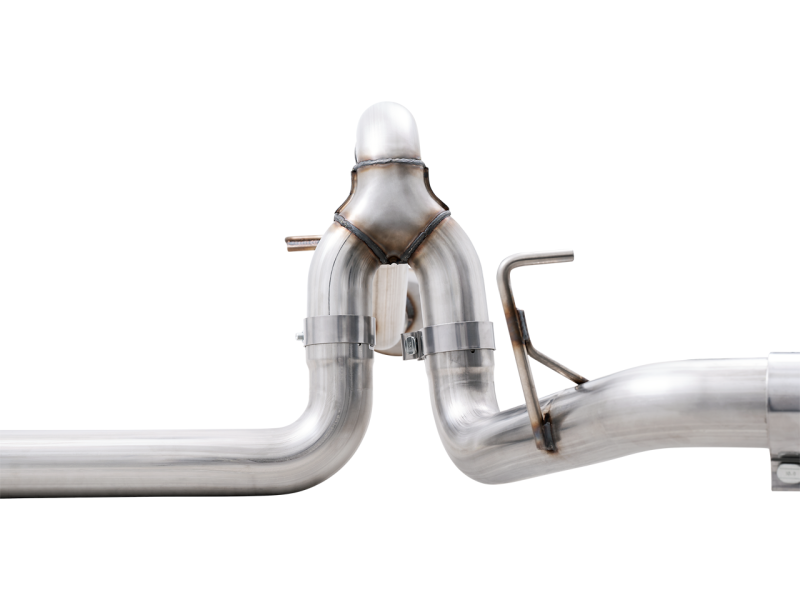 AWE Tuning 0FG 21+ Ford F150 Dual Split Rear Exhaust - 5in Chrome Silver Tips