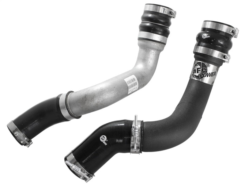 aFe BladeRunner 3in Black Intercooler Tubes Hot & Cold Side Kit for 13-14 Dodge RAM Diesel 6.7L (td)