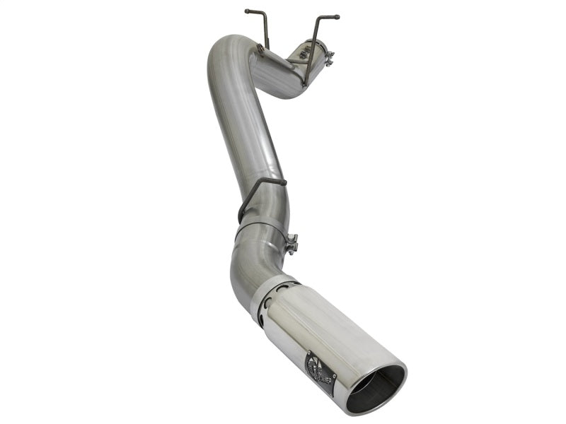 aFe LARGE BORE HD 5in 409-SS DPF-Back Exhaust w/Polished Tip 2017 GM Duramax V8-6.6L (td) L5P