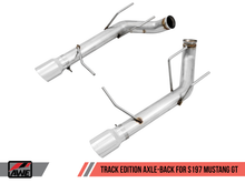 Load image into Gallery viewer, AWE Tuning S197 Mustang GT Axle-Back Exhaust - Track Edition (Chrome Silver Tips)