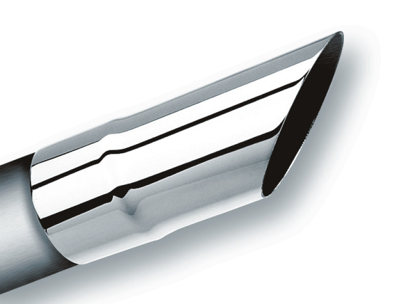 Borla Universal Polished Tip Single Round Angle-Cut (inlet 2 1/4in. Outlet 2 1/4in)