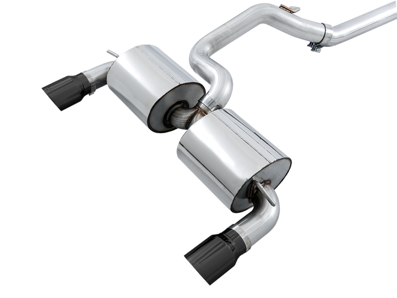 AWE Tuning Ford Focus RS Touring Edition Cat-Back Exhaust - Resonated - Diamond Black Tips