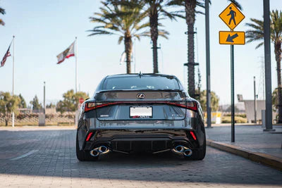 TOM'S Racing- Stainless Axleback Exhaust System for 2021+ Lexus IS 300/350 (Titanium Quad Tips)